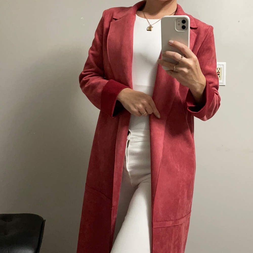 Zara suede feel coat